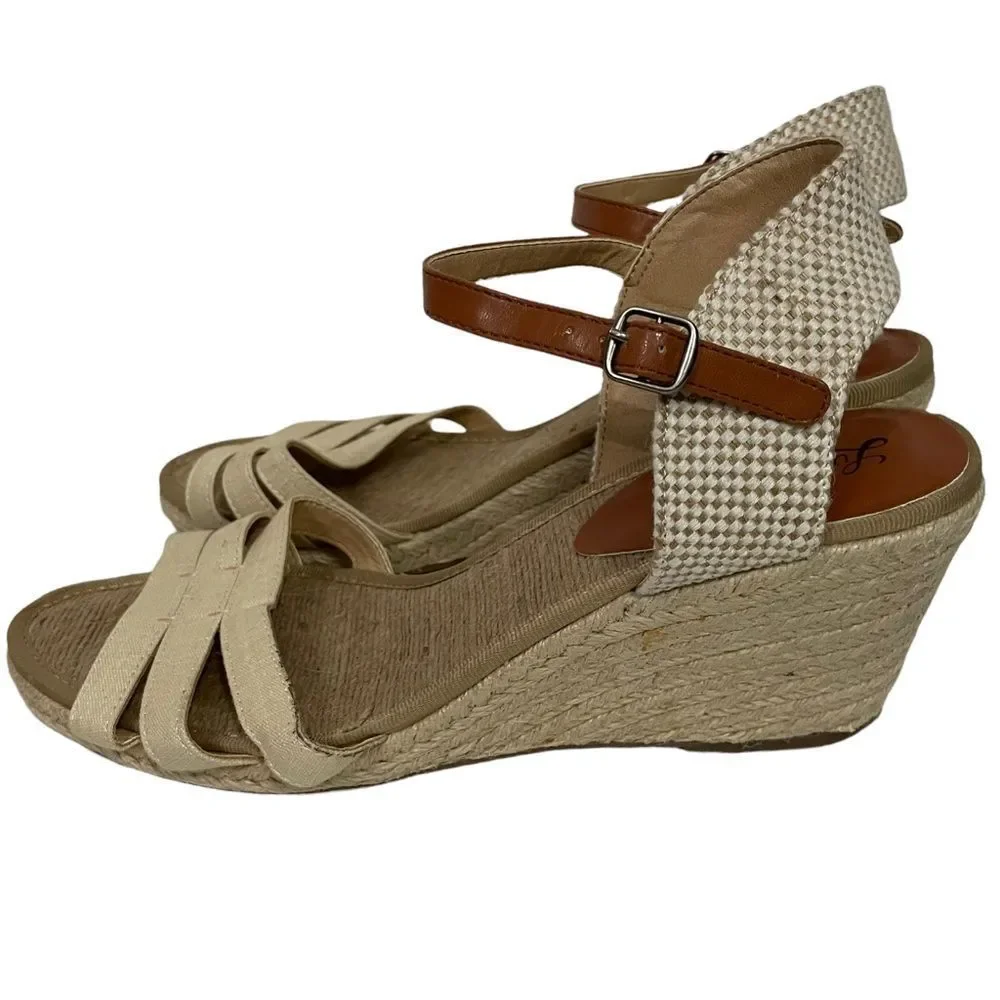 Lucky Brand Kylo Espadrille Strappy Wedge Sandals